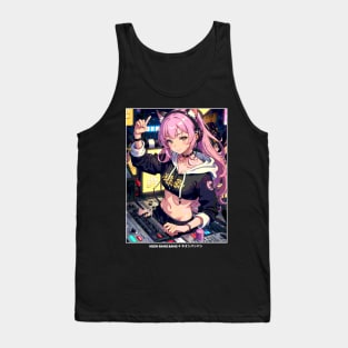 Japanese Kawaii Anime Girl Streetwear - DJ Tank Top